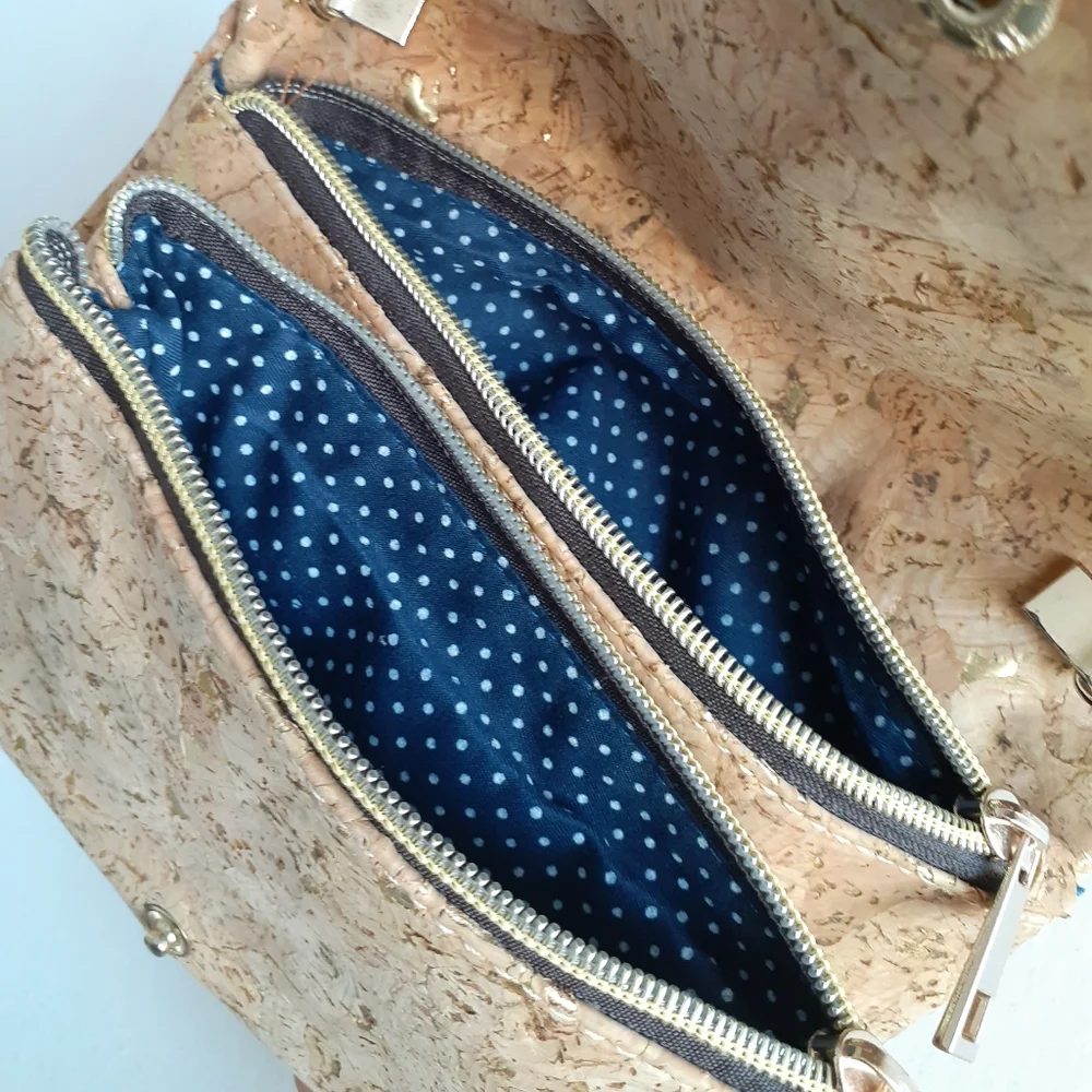 Gold Speckled Cork Mini Handbag - Picture 5 of 13